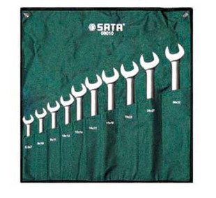 SATA Shida Tools 10-piece Set Fully Polished Double Opening Wrench 08010