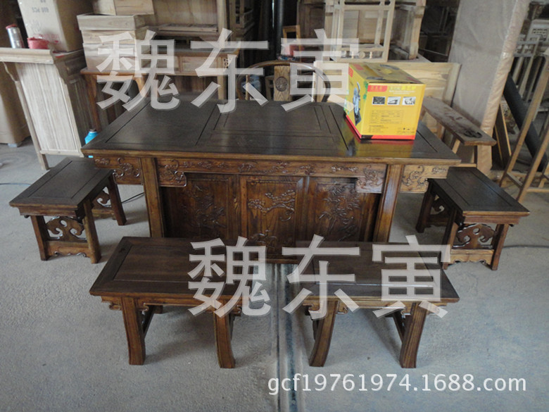 仿古家具/榆木家具/全实木/橱柜/二门柜/鞋柜