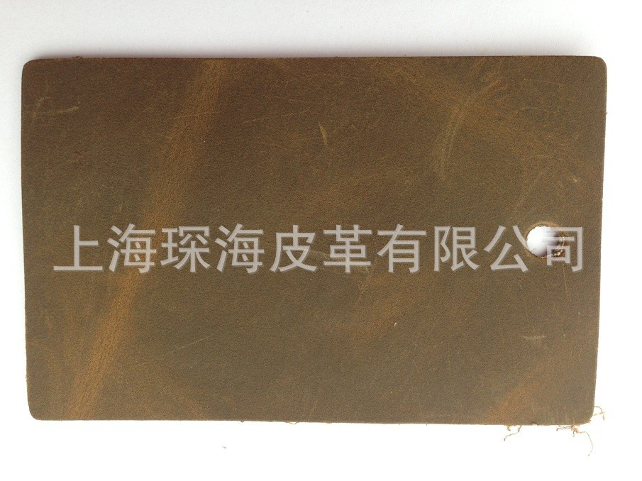 二层变色牛皮  牛皮皮料 面料 皮革 疯马皮 棕色