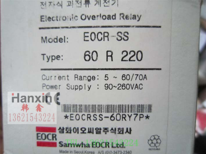 韩国EOCR电机保护器 SS-60R-220 SS-30R-220