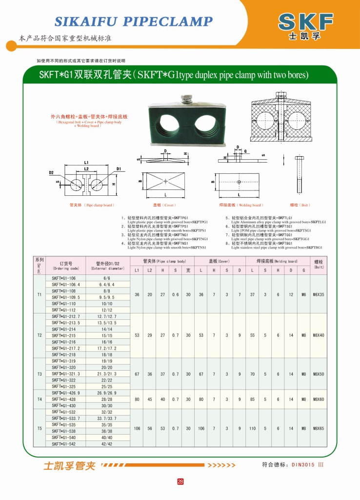 供应轻型双联双孔塑料管夹 重型塑料管夹 耐低温管夹 管道夹子-阿里巴巴