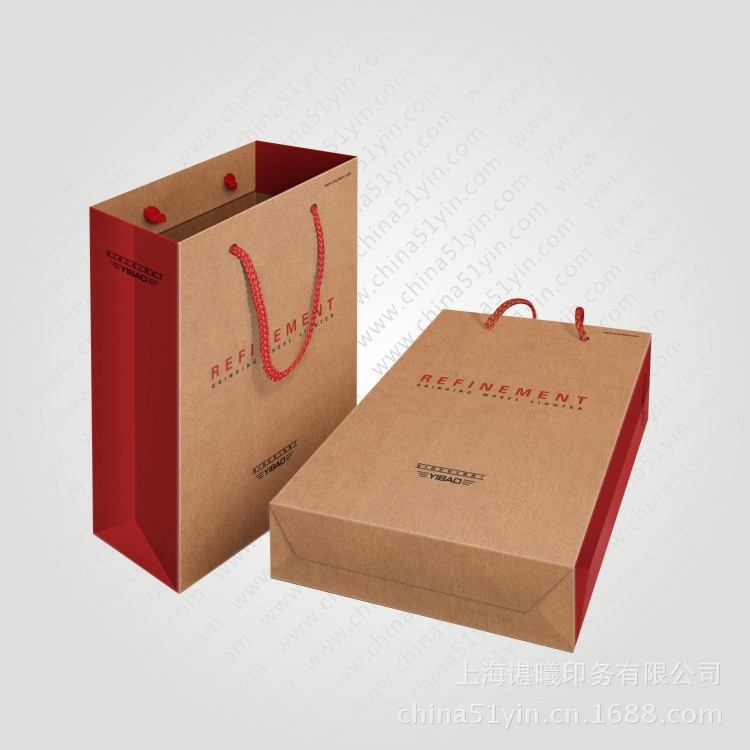 纸袋 手提袋 牛皮纸袋子 牛皮纸手提袋 印刷四色