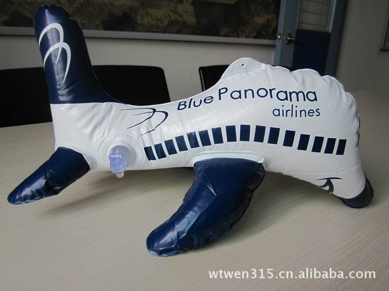 格萨批发厂家生产销售6P环保无毒PVC充气飞机 定制玩具飞机