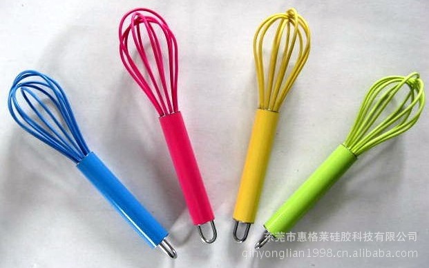 不锈钢柄硅胶打蛋器（Whisk) 不锈钢手柄鸡蛋搅拌器 家用打蛋器