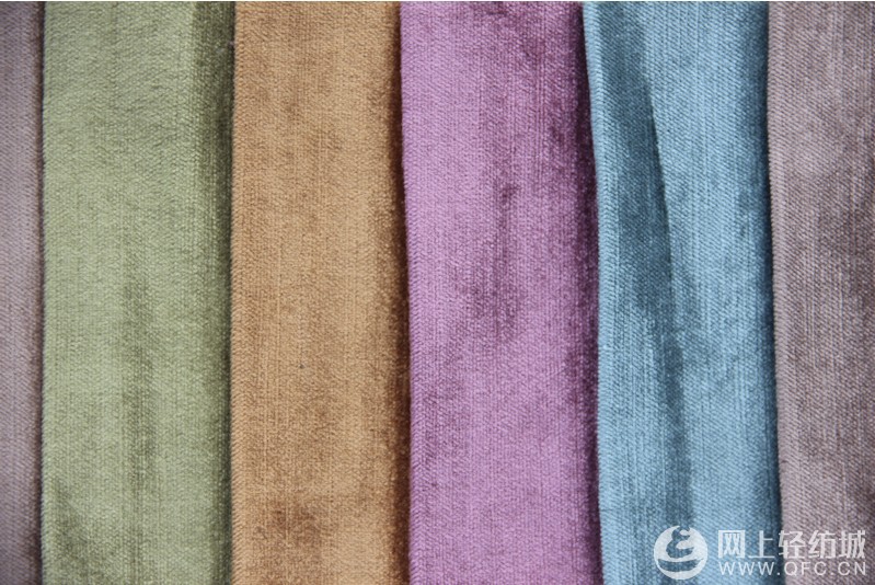 粘胶粘棉竹节平绒布 抱枕窗帘家纺面料  多色可选