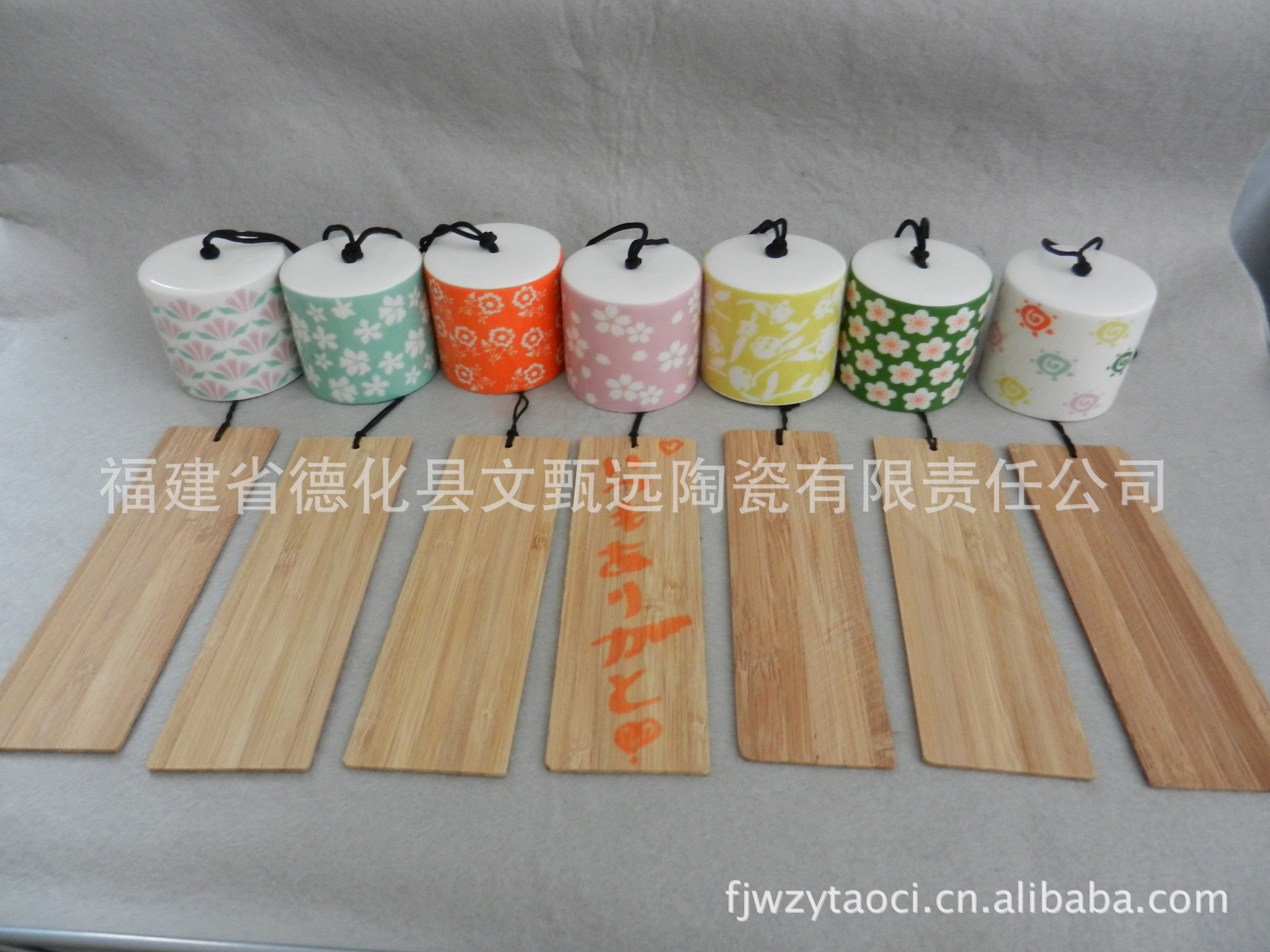 陶瓷工艺品日式平顶竹册风铃zakka风铃批发旅游风景区纪念品风铃-阿里巴巴
