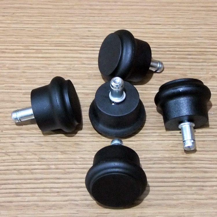 学生转椅固定脚电脑椅办公椅插式PU加厚加固黑色脚钉椅盟包邮