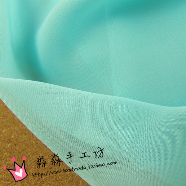 服装DIY布料 冰淇淋绿色艳丽雪纺衫乔其纱 夏季防晒衫裙子T恤面料