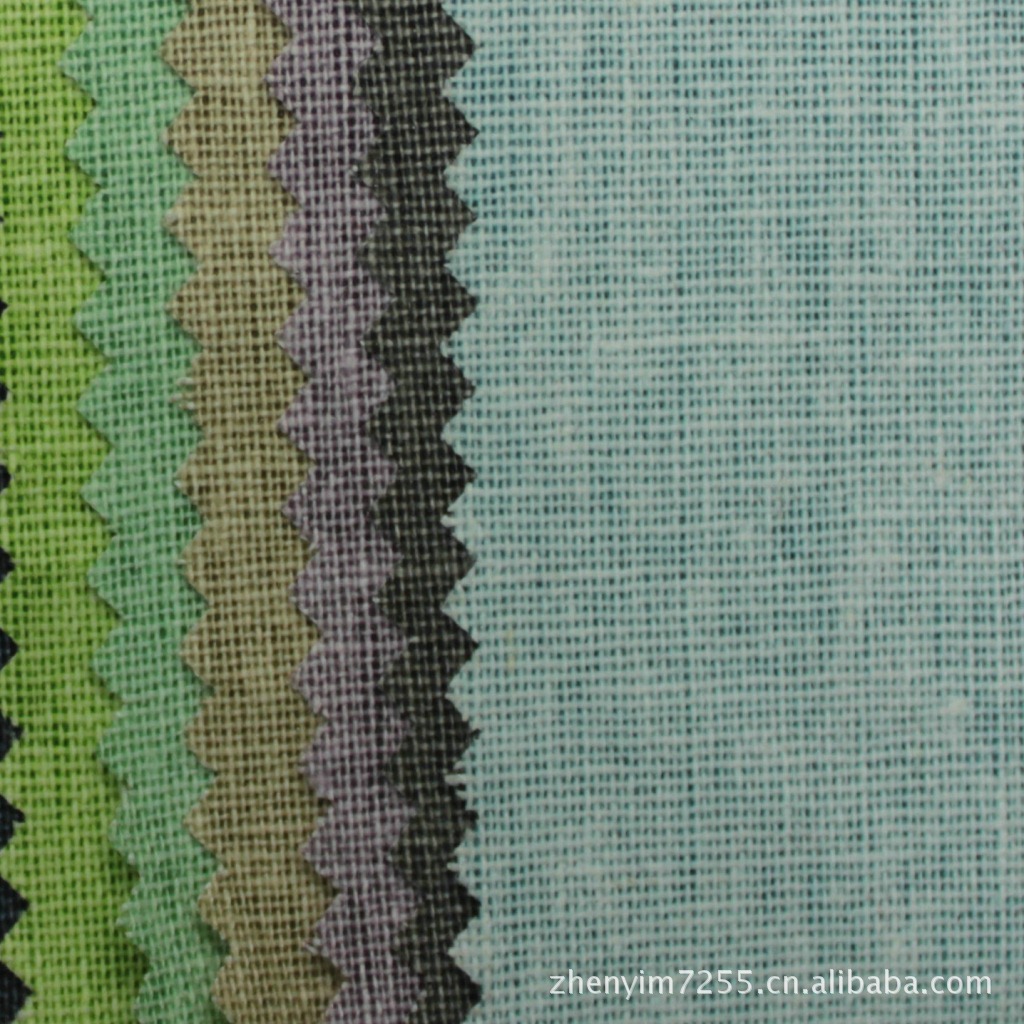 M-176  现货棉麻混纺过胶涂层服装家纺面料