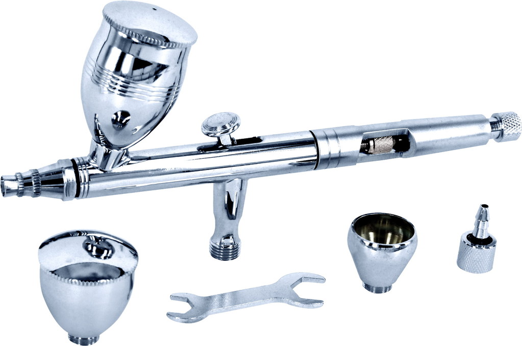 供应原装0.3mm圆锥喷嘴设计上壶2&5&13cc双动喷笔套装 TD-183K