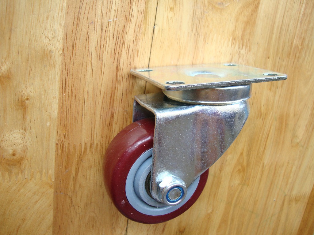 厂家直销优质 中型枣红PVC双轴承万向轮 定向轮 刹车轮