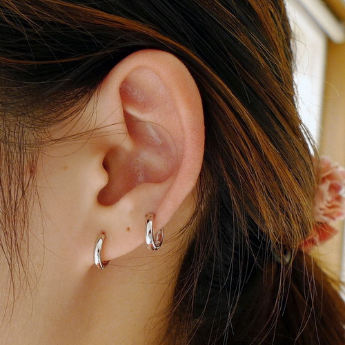 Pendientes de plata esterlina 925 pendientes simples al por mayor de Corea del Sur joyería de plata esterlina de las mujeres del todo-fósforo pendientes círculo pendientes