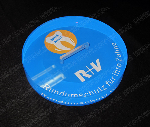 供应圆形丝印亚克力压克力有机玻璃标识牌 标志牌 产品展示牌LOOG