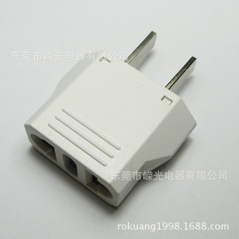 9121 美国插头转三孔插座 日本转换器 国标插头 灯具转接头