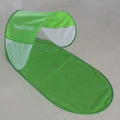 Supply beach tents automatically pop up for one second to open the account of lazy people