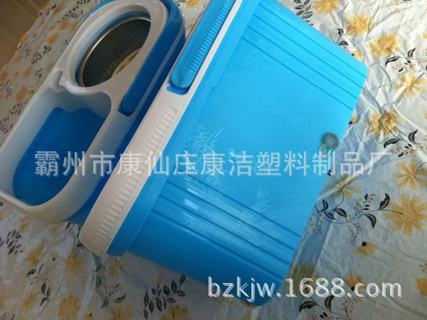 Manufactor provide Bamboo Mop Stainless steel basket Firm durable Stainless steel Dehydration