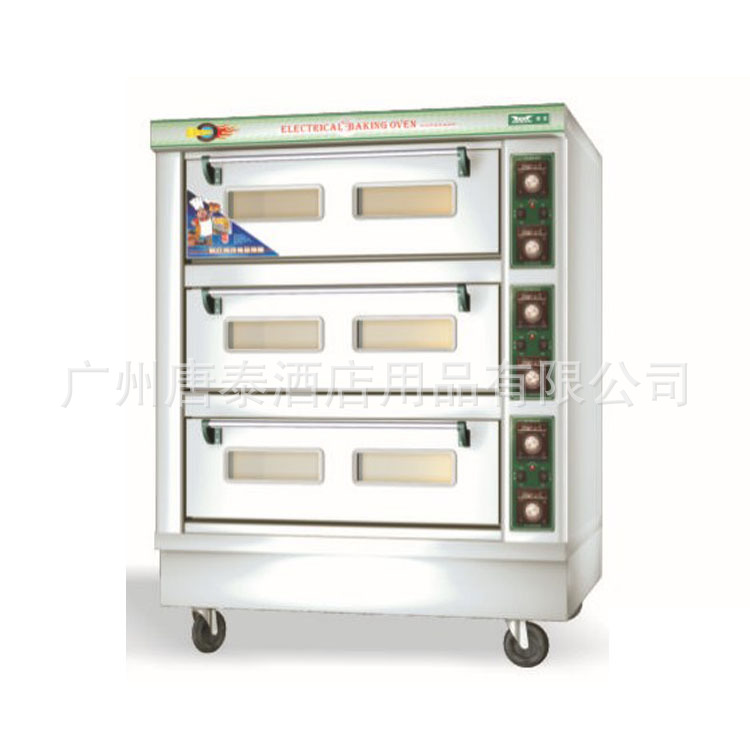 供应食品烘焙设备控温式烤箱DFL-36三层六盘烤箱