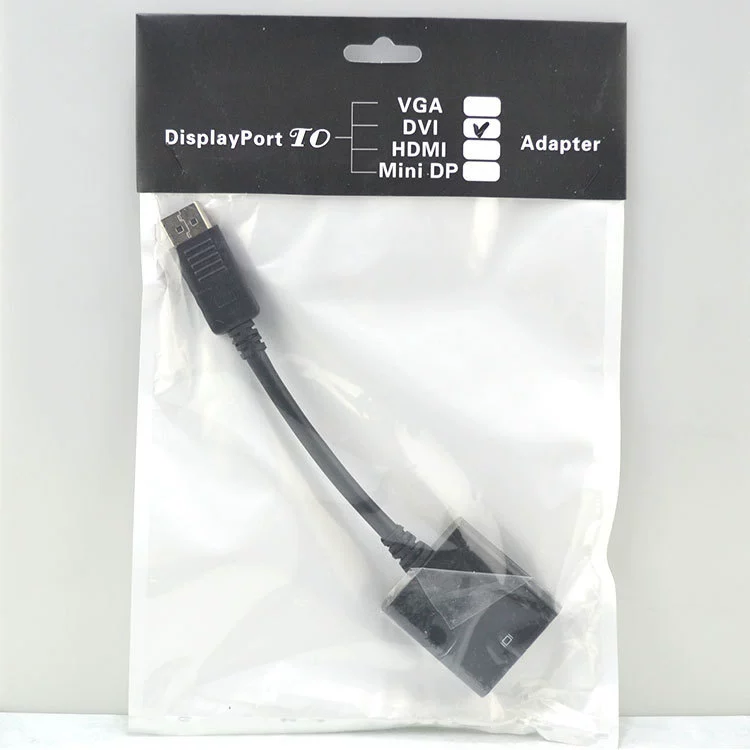 Кабель EZoo DP к DVI, соединение DP в DVI, кабель DisplayPort к кабелю DVI
