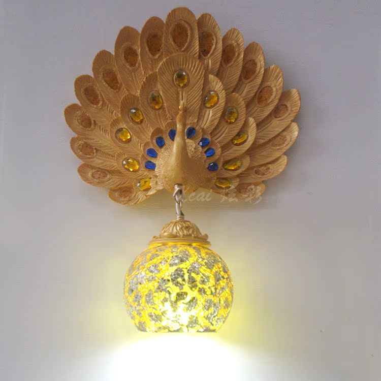 金黄孔雀壁灯-13