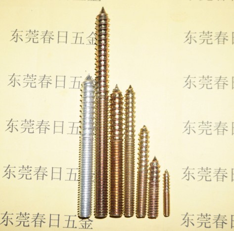 专业英制1/4-205/32家具连接无头自攻尖尾平尾双头牙