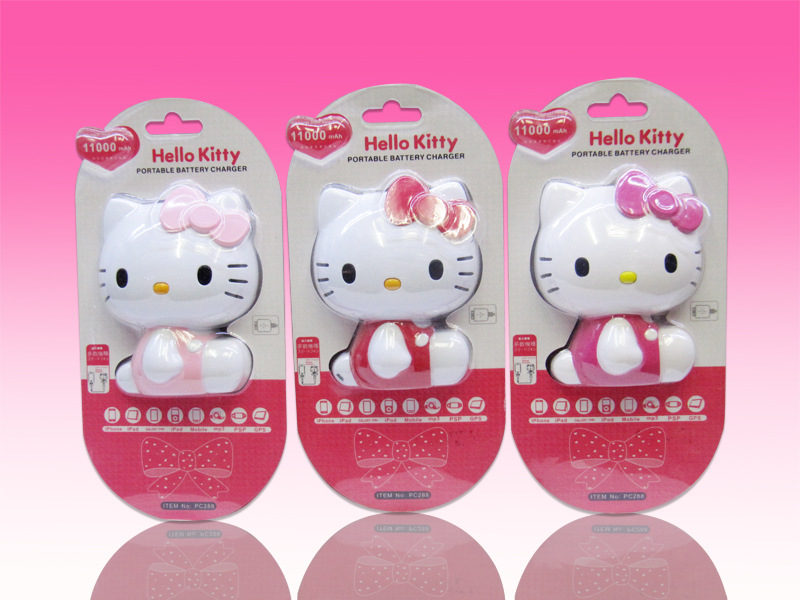 厂家直销 Hello kitty充电宝11000毫安 iphone4S/5三星通用型电源,随机发货15
