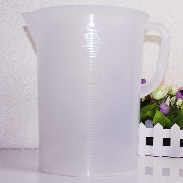 特大号大容量塑料量杯 带刻度精准盎司杯 烘焙计量杯5000ml(毫升)