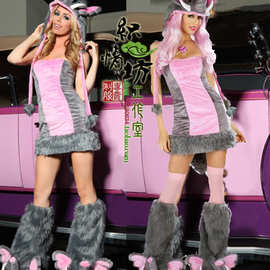 万圣节毛毛装 粉色大象服装 圣诞节派对服装 COS动漫主题聚会服