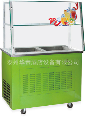 商用手动炒冰机 双控双压缩机 方型平锅圆锅炒冰机 CB-1600B