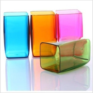 D6070专业批发加厚炫彩塑料方杯 洗漱杯情 刷牙杯|ru