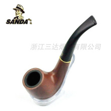 全新正品SANDA三达SD-106耐用胶木金属芯过滤小烟斗黑色礼盒装