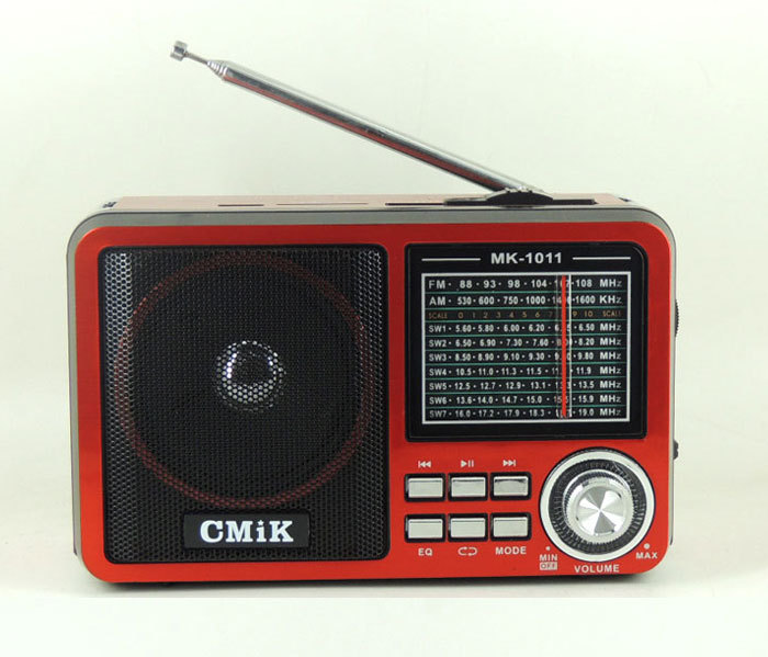FM/AM/SW1-7/9 wave card-inserting radio portable morning exercise dance square speaker cmik radio detail image 1