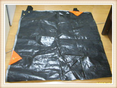 Woven sewing straps sewing triangle Black and silver Tarpaulin