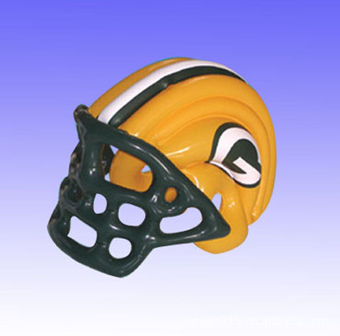 BSCI验厂生产厂家订制PVC充气头盔 充气喜庆帽子 充气摩托头盔