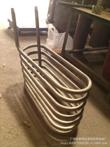 广州市优质纯钛管冷热交换器优质钛管换热器厂家钛盘管四方钛盘