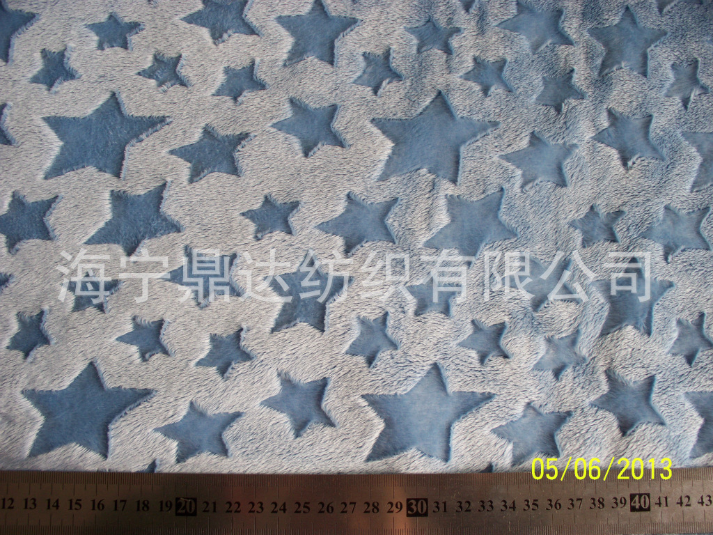 超柔爱心花型刷花超柔刷五角星花型仿超刷花刷花超柔星星刷花面料