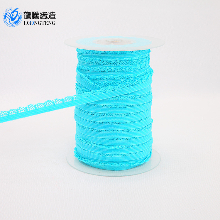 跨境人字纹棉缎带 内裤单边花边松紧带 女装内衣包边弹力编织丝带