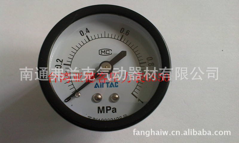 台湾亚德客标准型压力表GS50 范围：0-1MPa 接管口径：PT1/4