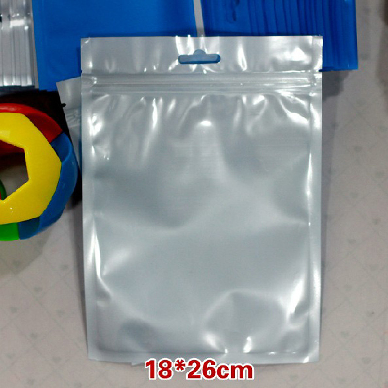 18*26cm精品自封袋 半透明夹链袋 明暗袋飞机孔蓝色阴阳骨袋1个价