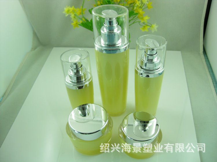 批发供应 整套装化妆椭圆膏霜乳液瓶塑料瓶