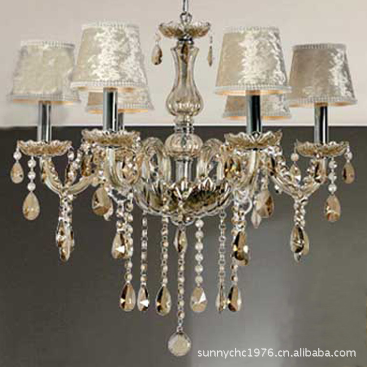 Cognac lámpara de cristal de moda moderna lámpara de araña de estilo europeo sala de estar dormitorio estudio comedor lámpara de la escalera lámpara de la habitación del hotel