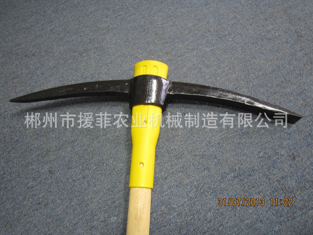 PICK出口南美锻打钢镐P401辊锻  钢镐牌P406红色钢镐带木柄P407