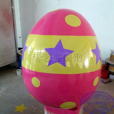 廠家定做大型精美俄羅斯複活節玻璃鋼彩繪彩蛋  歡迎來圖定購