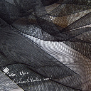 厂家直销微硬黑色网纱服装纺织布料厂家批发头纱儿童裙子里衬面料