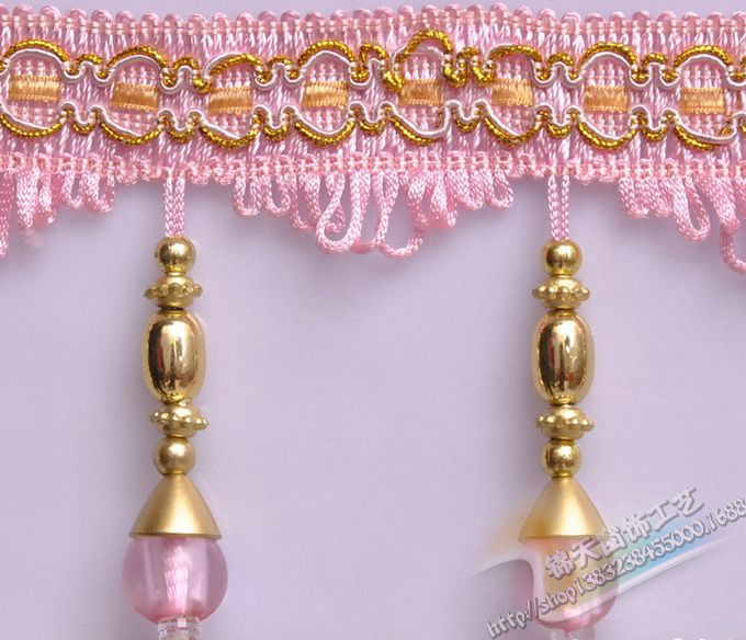 厂家直销 新品珠子花边 电镀灯泡珠子花边 窗帘花边家纺辅料批发