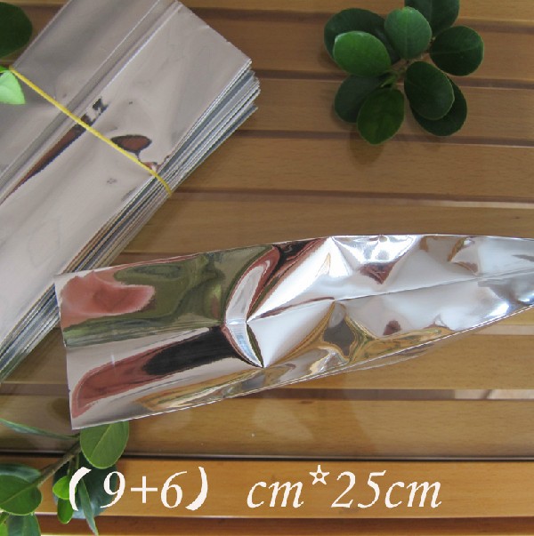 9+6*25cm 镀铝风琴袋 铝箔真空袋 食品袋 花茶包装袋 茶叶袋1个价
