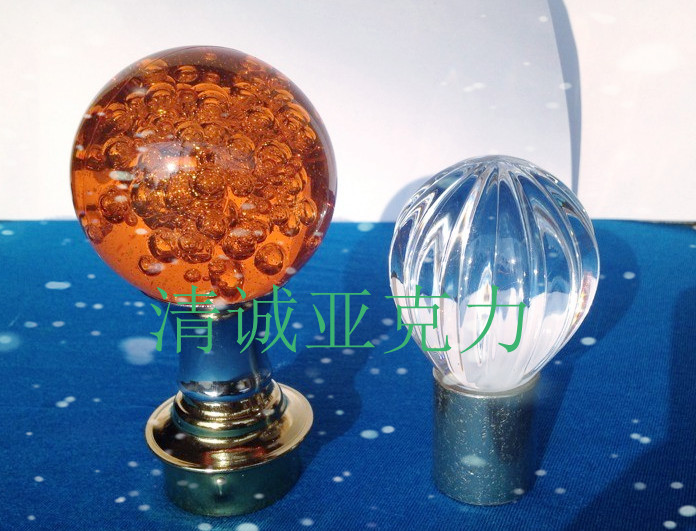 供应各种亚克力气泡球，窗帘杆球，水晶球，钻石型球等 。