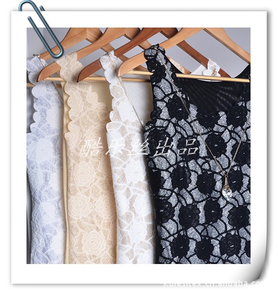 面料批发  蕾丝复合  背心