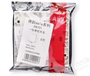 原厂【ABB插座】德韵系列/白色/单联/一位单控开关-AS101