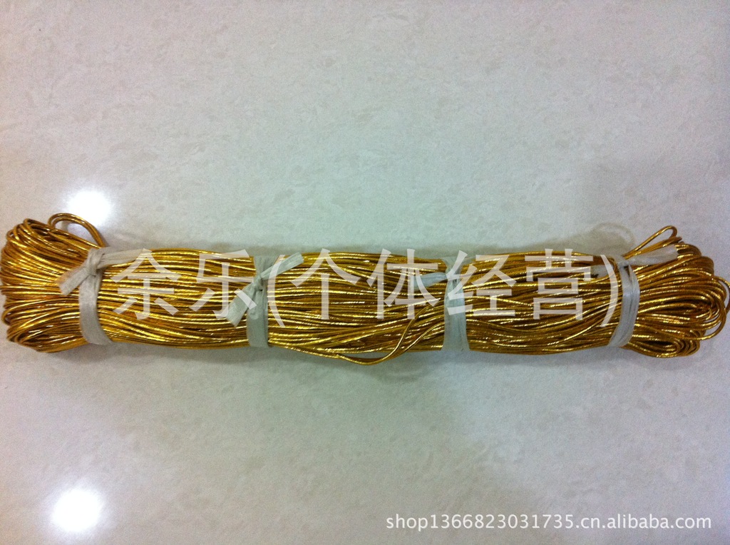 厂家 圆1.5MM金丝弹性松紧带 假发礼盒酒瓶子  银丝松紧高弹性