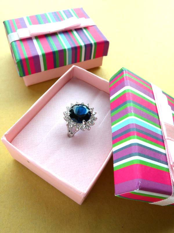 蝴蝶结首饰盒批发 珍珠饰品盒定做包装纸盒情侣戒指耳钉盒定制